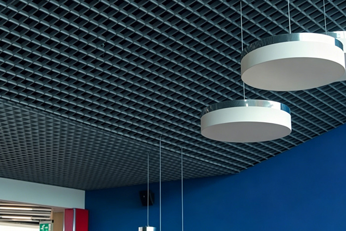 Press Locked Steel Grating Ceiling – Galvanized, SS & Painted