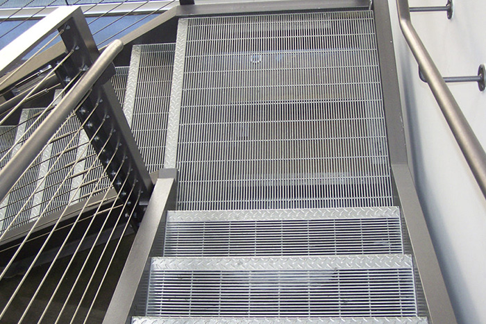 Steel Grating Height Adjustable Stairs with High Strength and Durable